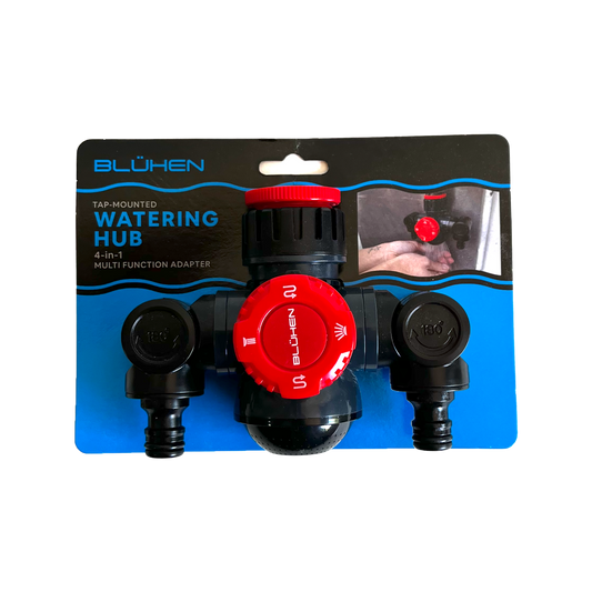 Bluhen 4 in 1 Mounted Tap Watering Hub Adaptor - 140mm x 110mm x 75mm - Multifunctional - Auzzistore