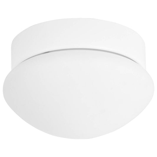 Arlec White Oyster Ceiling Fan Light - Glass Metal - Easy Fit - Stylish