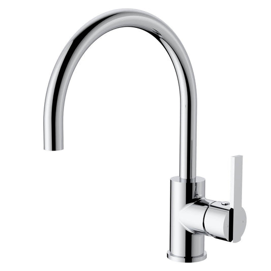 Stylus Chrome Yukon Sink Mixer - Lead-Free Brass - 7.5L/min Flow Rate - Swivel Outlet - 46mm x 287mm x 200mm - Auzzistore