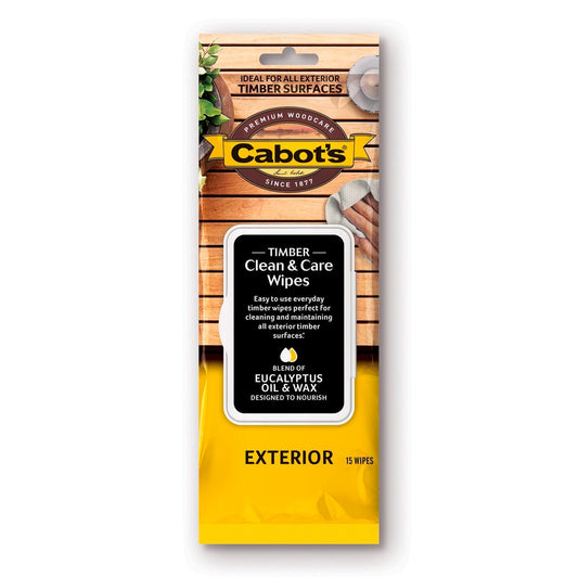 Cabot S Exterior Clean and Care Wipes 15 Pack - 45mm x 200mm - Timber