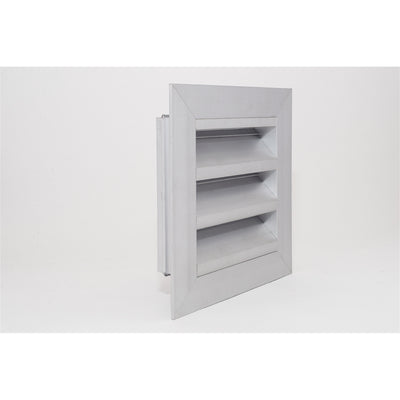 Pacific Air 150mm Aluminium Weatherproof Louvre Vent - Grey - Durable - Pest Resistant