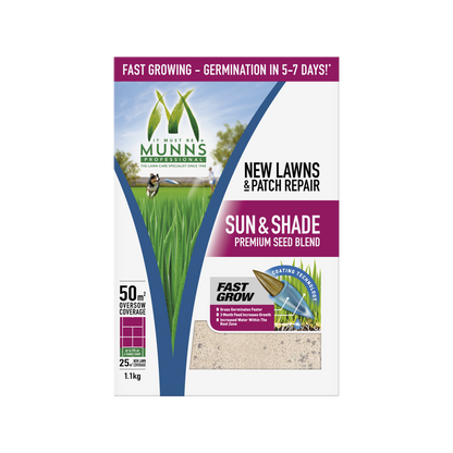 Munns Professional Lawn Seed Blend - 1.1kg - Turf Grade - Drought Tolerant