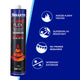 Selleys Flame Flex Sealant 435g Grey Fire Acoustic Sealant High-Performance