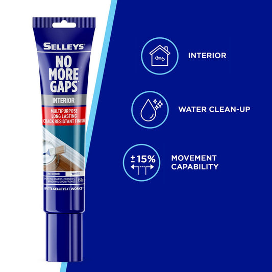 Selleys No More Gaps Multipurpose Gap Filler Tube 150g - White - 0.395L – view 2 - Auzzistore