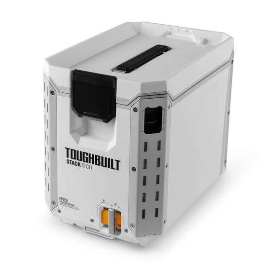 Toughbuilt Stacktech Compact Cooler - 15L - White - Holds 18 Cans - Durable