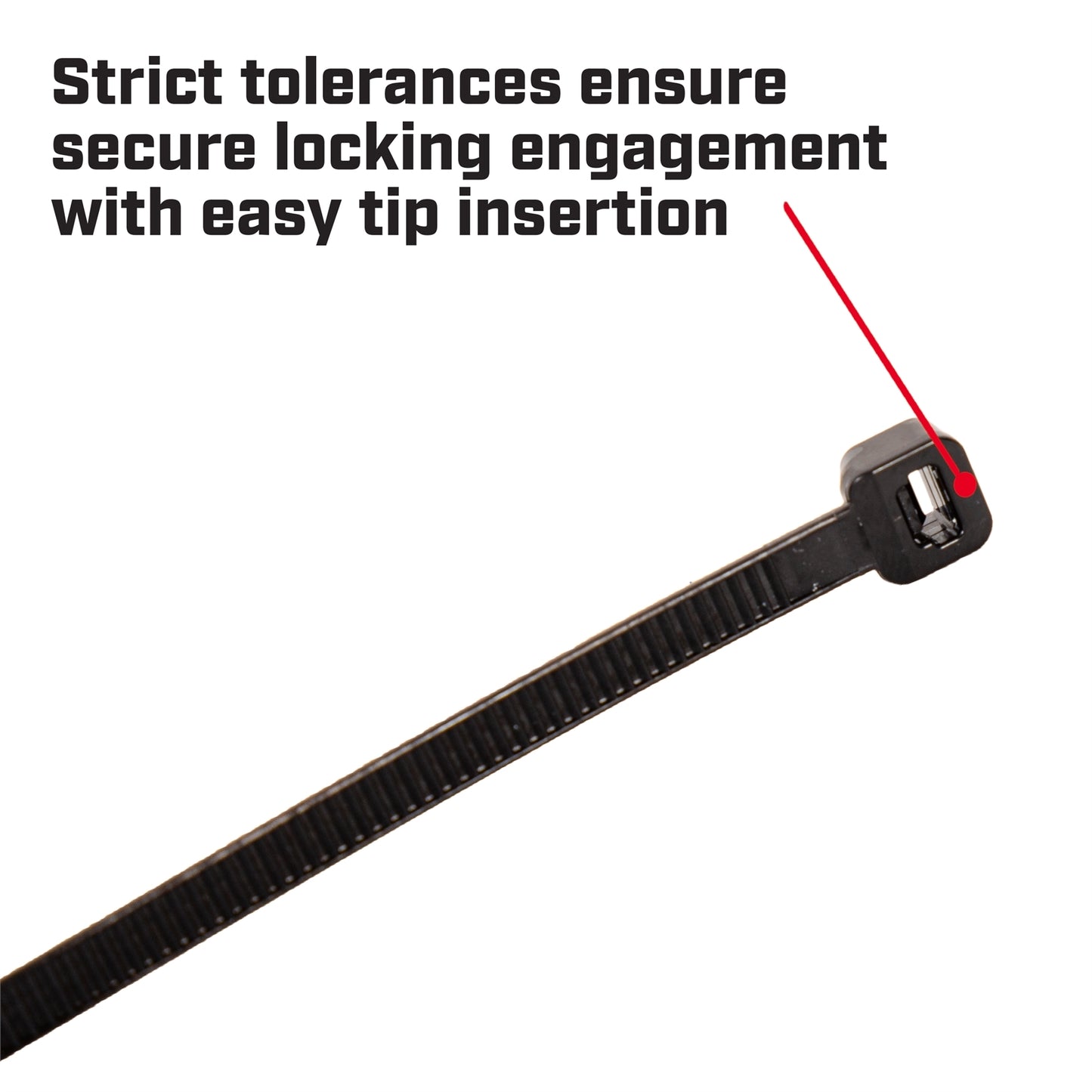 Crescent 150 X 3.6mm Black Cable Ties - 25 Pack