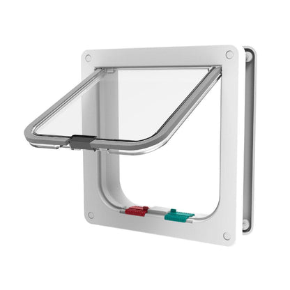 Hakuna Pets Small Cat Flap - 145mm W x 150mm H - Plastic - Durable