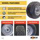 Move It Pneumatic Wheel 6.5 x 8 Steel Hub Durable Shock Absorbing