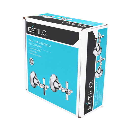 Estilo Chrome Jumper Valve Wall Top Assembly Set - 150mm x 245mm - Smooth Operation
