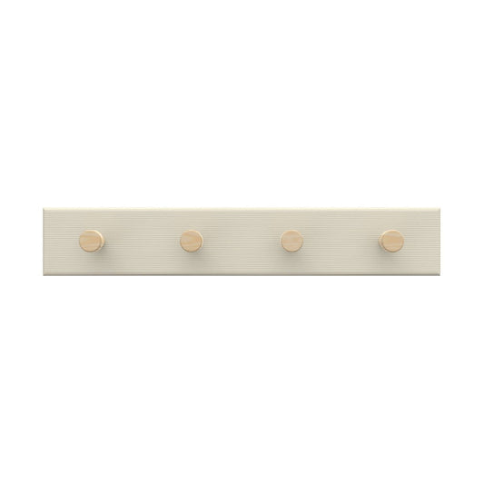 Mode 4 Timber Hooks Key Rack - 4 Hooks - Beige - 245mm x 40mm x 38mm