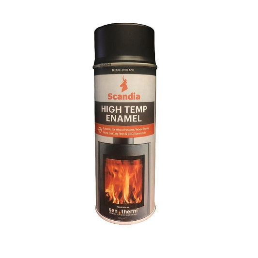 Scandia High Temp Enamel 400g Metallic Black Heat Resistant Coating