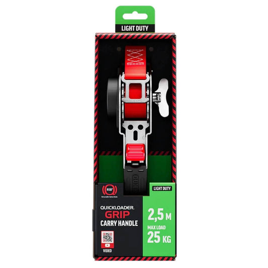 Quickloader Grip Carry Strap 25kg - 2.5m - Red - Ergonomic Design - Auzzistore