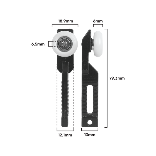 Rolltrak Adjustable Hanger - 19mm x 79mm - Zamak - 12kg Load Rate – view 2 - Auzzistore