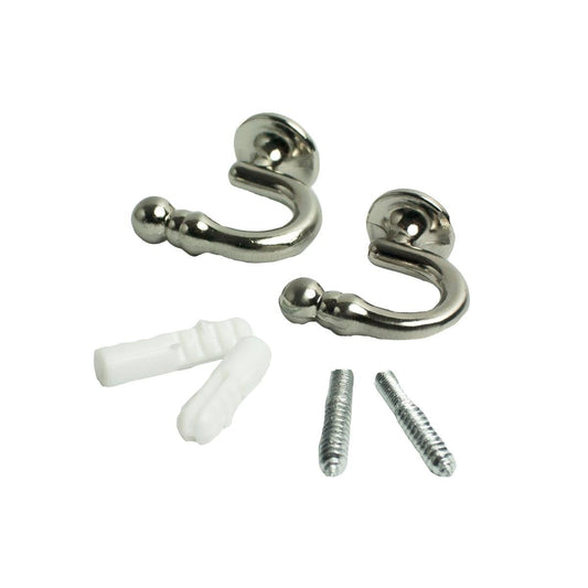 Windoware 2 Piece Satin Curtain Rod Tie Back 2 Pack - 40mm x 40mm - Satin - Auzzistore