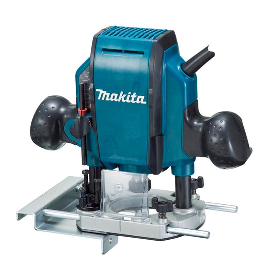 Makita 9.5mm Plunge Router - Metal Plastic - 0-35mm Depth Adjustment - Auzzistore