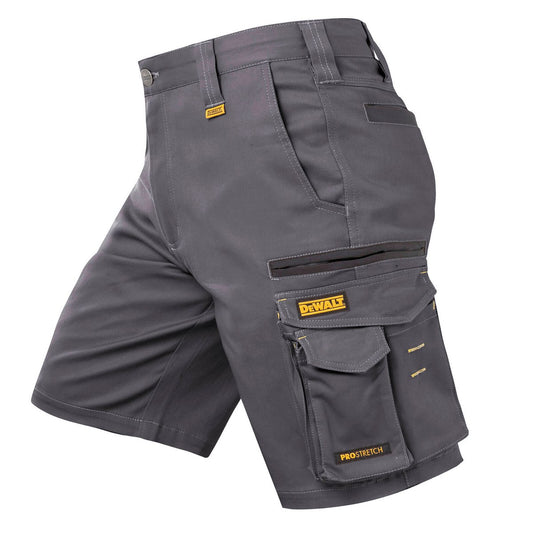 Dewalt Bennington Prostretch Shorts Size 38 - Grey - 360° Movement - UPF 50+