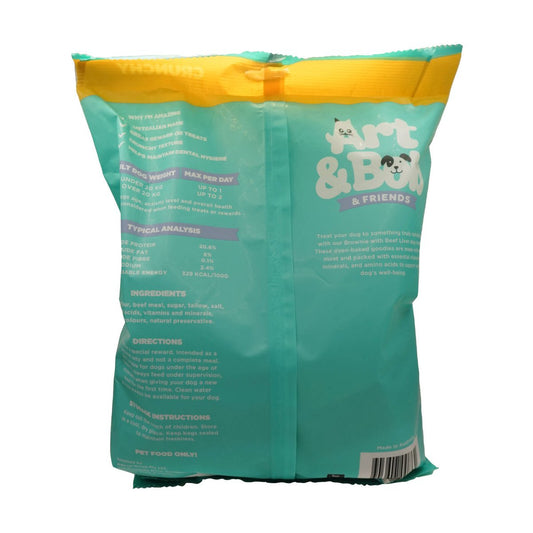 Art Bob Brownie with Beef Liver Bites Dog Treats 750g - Crunchy Biscuits - Supports Dental Hygiene – view 2