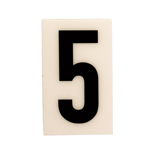 Sandleford 60mm White Self Adhesive House Number 5 - Durable Polycarbonate - Auzzistore