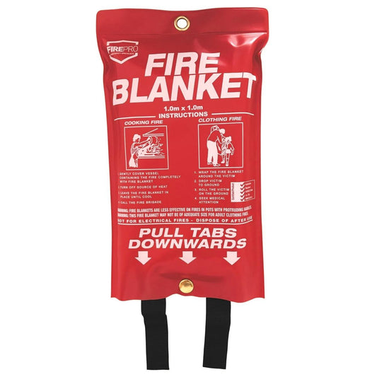 Firepro Fire Blanket 1x1m Glass Fibre Heat Protection Safety