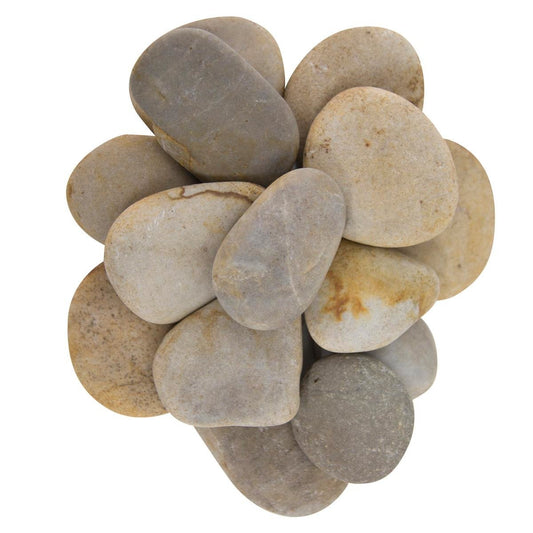 Tuscan Path Natural Stone White Pebbles 1.5kg 30-50mm Decorative - Auzzistore