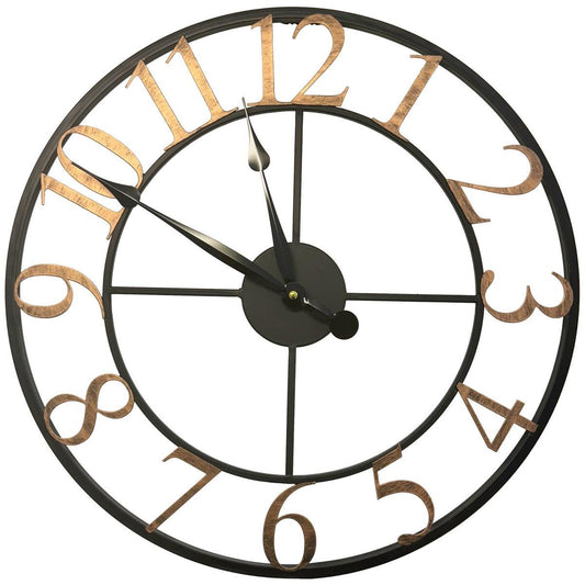 Aion 50cm Metal Decorative Wall Clock - Quartz Movement - Indoor/Outdoor Use - Auzzistore