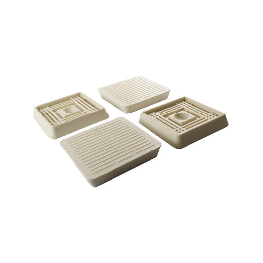 Surface Gard Almond Square Rubber Base Castor Cup 4 Pack - 51mm - Auzzistore