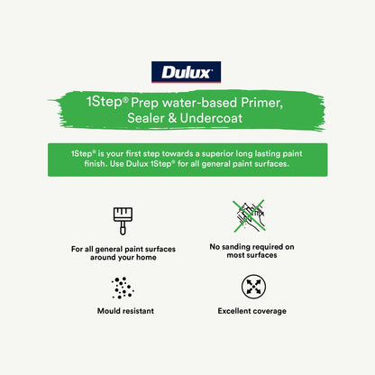 Dulux 1L 1Step Prep Primer Sealer Undercoat - Water Based - Mould Resistant