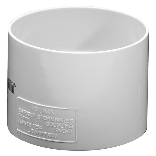 Holman Stormwater Coupling - 75mm - PVC - Watermark Approved - Auzzistore