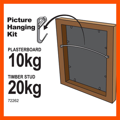 Everhang 20kg Heavy Duty Picture Hanging Kit - Steel - Easy Install