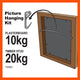 Everhang 20kg Heavy Duty Picture Hanging Kit - Steel - Easy Install