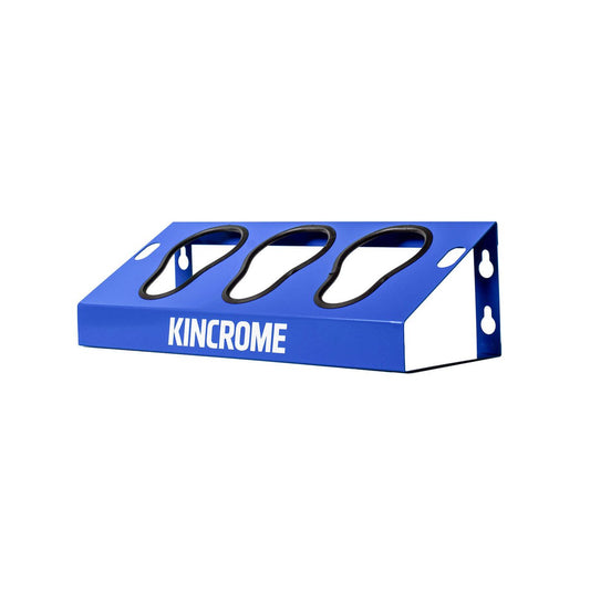 Kincrome Bluesteel Power Tool Holder 3 Slot - Heavy-Duty Steel - 137mm x 120mm x 416mm - Industrial Blue – view 2 - Auzzistore