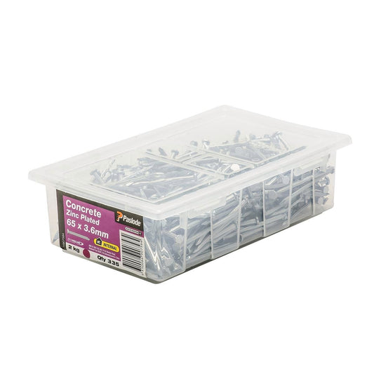 Paslode Concrete Nails 65mm 3.6mm Zinc Plated 2kg Pack - Auzzistore