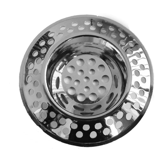 Basin Accessory Hair Strainer - 67mm - Plastic with Chrome - Easy Install - Auzzistore