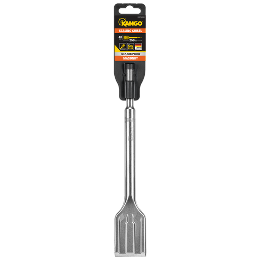 Kango 40mm x 250mm SDS Plus Self-Sharpening Scaling Chisel - Durable Alloy - Heavy-Duty Demolition Tool - Auzzistore