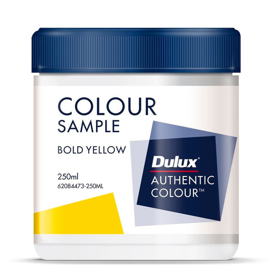Dulux Sample Pot - 250ml - Bold Yellow - Water Based - Low Sheen - Auzzistore