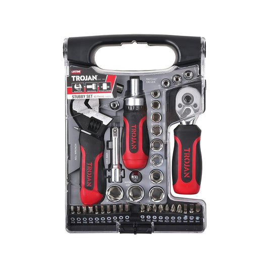 Trojan 40 Piece Stubby Set - Tools - Carbon Steel - Easy To Carry