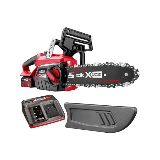 Ozito Cordless Chainsaw Kit - 250mm - Metal - Safety Chain Brake - Auzzistore