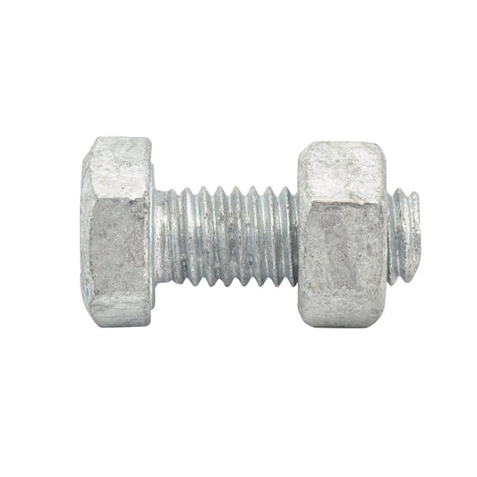 Zenith Hex Head Bolt - M8 x 20mm - 4.6 Grade Steel - 1 Pack - Hot Dipped Galvanised - Auzzistore