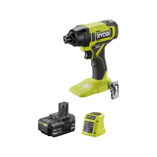 Ryobi 18V ONE+ Impact Driver All Rounder Kit R18ID24 - 4.0Ah Battery - 1.5A Charger - High Torque - LED Light - Quick-Change Collet - Auzzistore