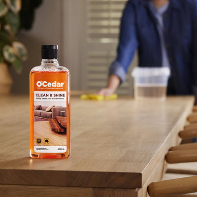 Ocedar Clean & Shine 450ml Wood Floor Cleaner No Rinse Concentrate