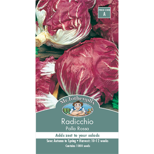 Mr Fothergill Radicchio Palla Rossa Vegetable Seed 12 Weeks Hardy - Auzzistore