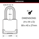 Master Lock 45mm Excell Padlock 4 Pack Laminated Steel Weather Resistant