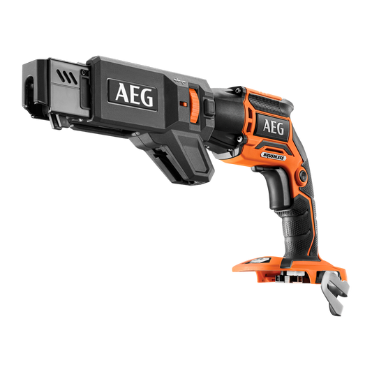 AEG 18V Brushless Collated Screwdriver Skin Only - 25mm to 55mm Screws - LED Light - Auzzistore
