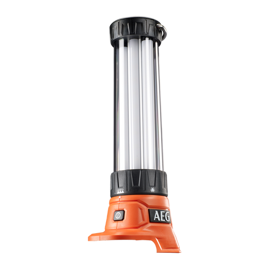 AEG 18V LED Jobsite Lantern Light - 700 Lumen - Orange - Durable & Versatile