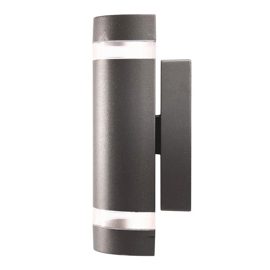 Brilliant 35W Charcoal Kimberley Curved Wall Light - Outdoor - Durable - Stylish