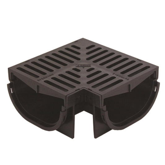 Everhard EasyDRAIN Compact Polymer Grate & Corner 175mm Black - Auzzistore