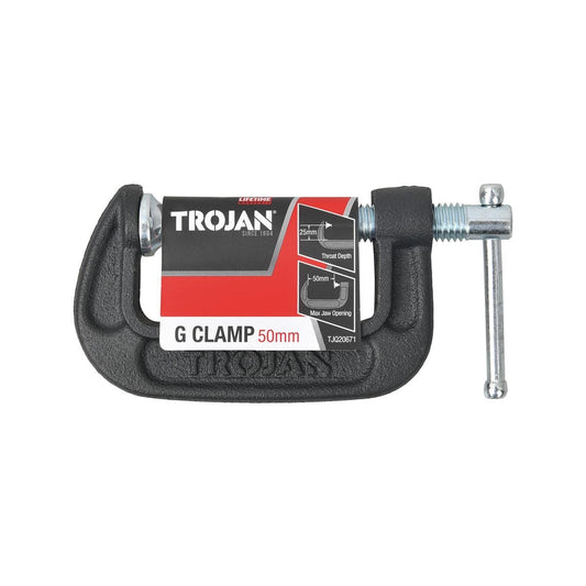 Trojan G Clamp - 50mm - Chrome Plated - 380kg Clamping Force