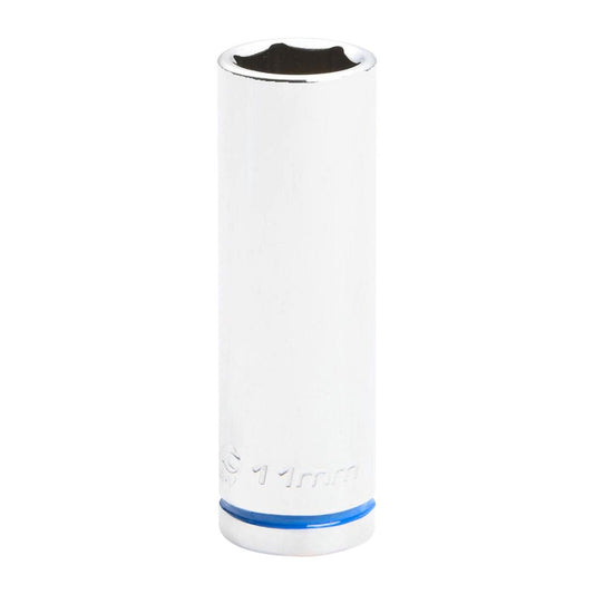 Kincrome 11mm Deep Socket - Chrome Vanadium Steel - Mirror Polish Finish - Auzzistore