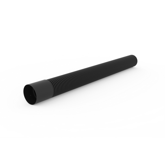 Reln Slotted Ag Pipe - 100mm x 1m - Black Plastic - Easy Joiner - Auzzistore