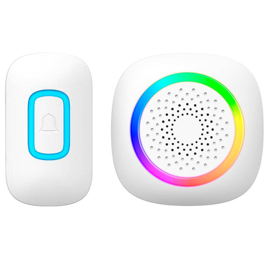 Arlec Wireless Door Chime - 200m Range - RGB - White - 60 Tones - IP55 - Auzzistore
